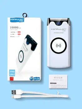 10000Mah USB Brezžični Polnilnik Zunanje Baterije Brezžično Polnjenje Powerbank Brezžični 10000 Mah Portable Power Bank Za iPhone12