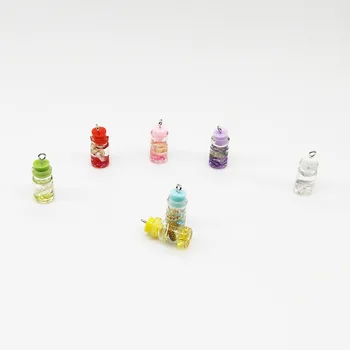 10pcs/Paket Ročno DIY Smolo Pribor Drift Steklenico Uhan Obesek za Izdelavo Zapestnica Keychains Nakit Čar 10*26 mm