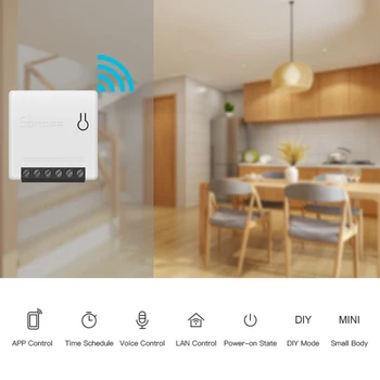 10pcs SONOFF MINI WiFi Smart Stikalo Števec Modula 10A 2 Način Stikalo za Podporo APP/LAN/Glas Daljinski upravljalnik DIY Smart Home Automation