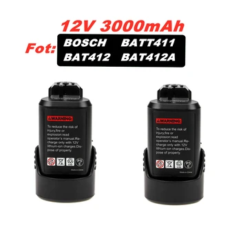12V 3.0 Ah 3000mAh Li-ion Akumulatorske Baterije zamenjajte za BOSCH akumulatorski Električni vrtalnik vijačnik BAT411 BAT412 BAT412A