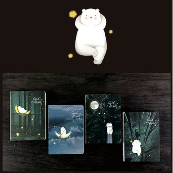 1pcs Ustvarjalne toplo zdravilno oddelek srčkan beli medved žareče gozd dnevnik knjige, domače naloge zvezek tiskovine darilo za rojstni dan
