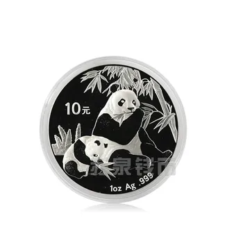 2007 Kitajska 10 Juanov Panda srebrnik Resnično Izvirno Kovancev za Zbiranje Darilo s Potrdilom UNC