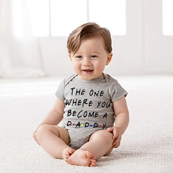 2020 Moda Baby Fantje Dekleta Priložnostne Igralne Obleke Poletje Kratek Rokav Pismo Tisk, Tanek Oddelek Newborn Baby Oblačila Sivo Onesie