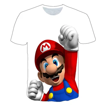 2020 Super Mario 3D Fantje risanka T shirt za Dekleta Najstnikov otroška t majica za Fante, Dekleta modni Otroci 3D t shirt Oblačila
