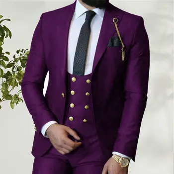 2021 Klasičnih Kraljevsko Modra Poroko Tuxedos Obleke Slim Fit Nevesta Za Ženina Moški 3 Kos Groomsmen Bo Ustrezala Formalne Poslovne Moške Obleke