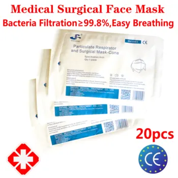 20pcs N95 Medicinske Zaščitna Kirurška Maska Medicinske Respirator za Osebno Uporabo v medicini 1pcs/vrečko Hitra Dostava