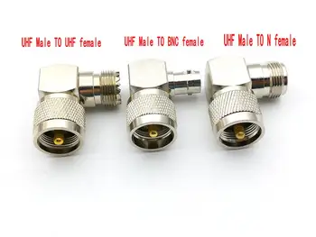 20PCS UHF UHF Moški ženske/BNC ženski/N ženski Desni Kotni ADAPTER za priključek