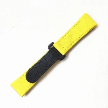 25 mm, Črna Modra Siva Rdeča Moških Najlon Platno Tkanina Z Usnja Watchband Richard Watch Mille RM50 RM53 Trak pasu Zapestnica