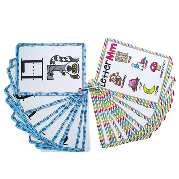 26 Črk angleške Abecede Phonics Žep Kartice Baby Montessori Učenje angleške Besede Kartico FlashCards Izobraževalne Igrače Za otroke
