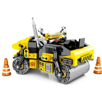 288Pcs Tehnika Cesti Roller Tovornjak Model gradniki Določa Mesto DIY Inženiring Opeke Izobraževalne Igrače za Otroke