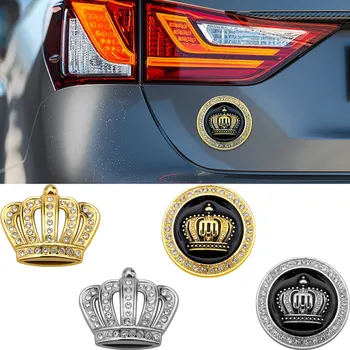 3D Diamantno Krono Avto Styling Emblem Značko za Cadillac CTS CT6 ATS XTS XT5 DTS BLS SRX Escalade Trunk Stran Nalepke, Dodatki