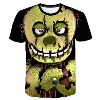 3D T Shirt Pet Noči Na Freddy Visoke Kakovosti Otroci t shirt Fantje/Dekleta Oblačila otroška T-shirt Kpop FNAF Risank anime Tees
