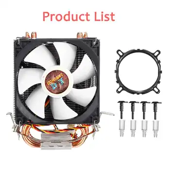4 Baker Toplotne Cevi CPU Hladilnik Hladilni Ventilator Hladilnika Tiho Dual Fan Cooler Heatsink za Intel LGA 1150/1151/1155/1156/1366/775 AMD