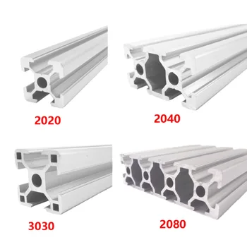 4pcs/veliko 2040 Aluminij Profil Evropski Standard Eloksiran Linearni Železniškega Aluminij Profil 2040 Ekstrudiranje 2040 CNC 3D Tiskalnik Deli