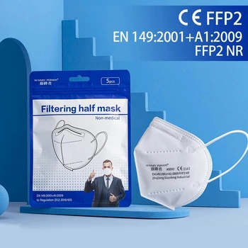 6 Plasti FFP2 KN95 Masko za Obraz, Zaščita za Obraz Maska fpp2 Odobrene Varnostne Respirator Usta Kape CE Certifikacijo mondkapjes