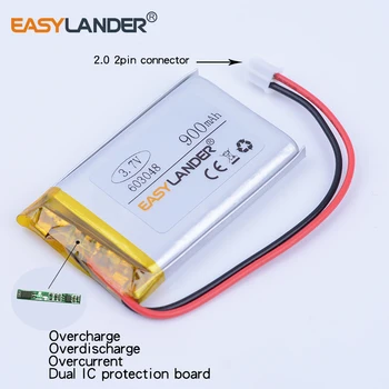 603048 3,7 V 900mAh Polnilne li-Polymer Li-ionska Baterija Za gaming Miška MP3, MP4 GPS, PSP DVR PDA LED Lampe zvočnik 063048