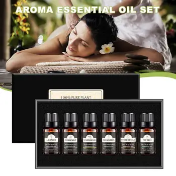 6pcs Aroma eteričnega Olja Nastavite Čisto Naravno Aromaterapijo Bistvo Masažno Olje Eterično Olje Set Telo Masažo se Sprostite Vonj Olja