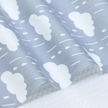6pcs/veliko 50x40cm Bombaža, Tiskane Oblaki Tkanine quilting Baby Krpo Otroci posteljnina mozaik tkiva domačega Tekstilnega Šivanje tkanine