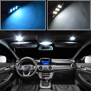 7pcs Avto LED Luč za Skoda Fabia 2,Bele Notranje razsvetljave, Žarnice za 2007-Skoda Fabia 5J Dome Luč