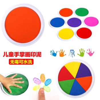 9 barve otrok velik prst slikarstvo ink pad stroj barve pigment palm razširitev tiskanje grafiti naslikal handprint ploščo