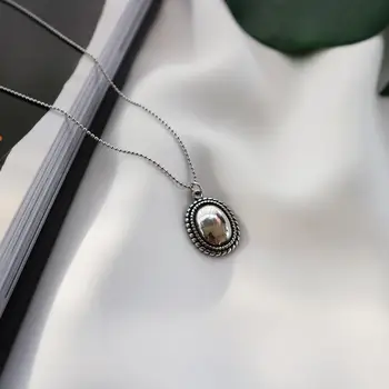 925 sterling srebrna ogrlica modni retro angel varuh baby ogrlica pulover verige trend preprost, divji ženski srebrni nakit