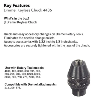 ABSF 3Pcs Multi Hitro Spremenijo brez ključa Chuck Univerzalno Chuck Zamenjava Za Dremel 4486 Rotacijski Orodja 3000 4000 7700 8200