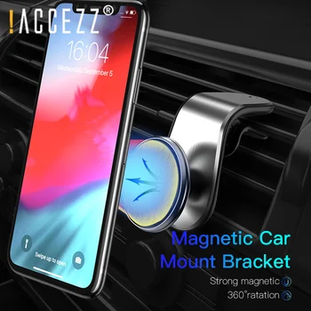 !ACCEZZ Magnetna Avto Nosilec Za iPhone 8 11 Pro Xiaomi mi 9 Avto Magnet Zraka Vent Gori Univerzalni Mobilni Telefon, Držalo, Stojalo za V Avto