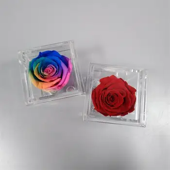 Akril Cvet Polje Valentinovo prejšnja Okvir Rose Majhnih Škatlah Presenečenje Darilo Dekle Brez Cvetja