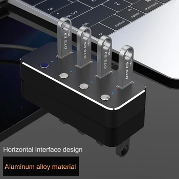 Aluminij Zlitine 4 / 7 Vrata USB 3.0 Hub Sub-control Stikalo HUB 60/120 cm Kabel Stanuje 5Gbps Splitter Z CE Certifikatom EU Polnilnik