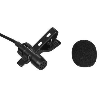 Andoer USB Dual-head Lavalier River Mikrofon 1,5 m/5 m Clip-on za Video Snemanje Zvoka