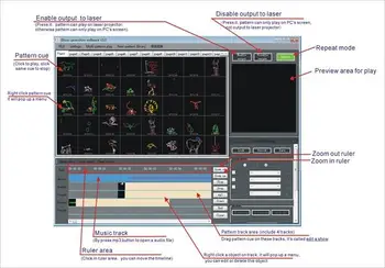Animacija Laserski Svetlobi kažejo, DJ-I kažejo programske opreme Fazi Laser POKAŽEJO V3 64 bit ILDA PROGRAMSKE opreme + USB ZA ILDA BOX USB Vmesnik