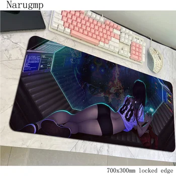 Anime dekle mouse pad igralec Božič mousepad 700x300x4mm gume desk mat Pisane gaming oprema pc igre preproge preobsežne