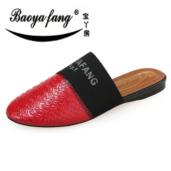 BaoYaFang 2020 Nov prihod čevlji Ženska srebrna/črna Poletni čevlji modni čevlji za ženske ženske Ravno čevelj