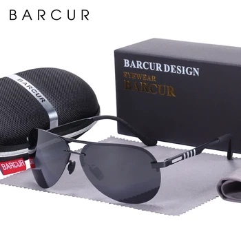 BARCUR Pilotni Polarizirana sončna očala Moških Vožnjo sončna Očala blagovne Znamke Oblikovalec Športnih Očal