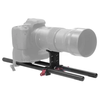 BGNING 15 mm Železniškega Palico Podporni Sistem z DSLR Nastavek Baseplate za Objektiva Adapter Sledite Ostrenje za 5D3 5D2 SLR Kamere Pribor