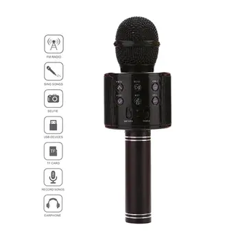 Bluetooth Karaoke Mikrofon Brezžični Mikrofon Professiona Zvočnik Ročni Microfone Igralec Petje Diktafona Mic