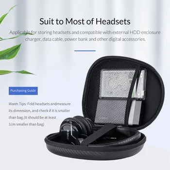 Bluetooth Slušalke zaščitni Pokrov Slušalke torbica, USB Kabel Žice Organizator Slušalke Primeru za Sony Bluedio Velika Škatla, Torbica