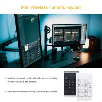Brezžični Številčna Tipkovnica Numpad Multifunkcijski Digitalni Ročni Tipkovnico Za Računovodske Laptop Prenosnik Tablet