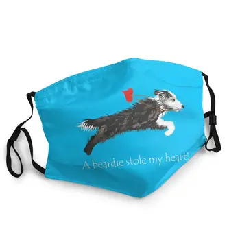 Brkati Mejni Škotski Ovčarski Pes Srce Ponovno Moških Masko Živali, Hišne Živali, Anti Meglica, Prah Zaščitni Pokrov Respirator Usta-Žarilna