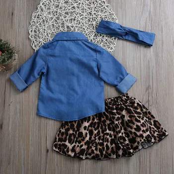 Citgeett Moda za Ženske in Dekleta z Dolgimi Rokavi Majica T-shirt Vrhovi Leopard Obleko Poletje Priložnostne Bluzo