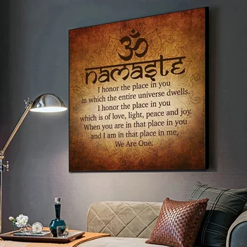 Culturenik Namaste Budistični Inspirativno Motivacijske Duhovno Ponudbo Plakatov in Fotografij Wall Art Platno Slikarstvo Doma Dekor