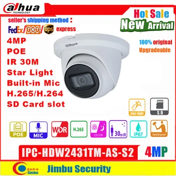 Dahua 4MP IP Kamero IPC-HDW2431TM-KOT-S2 POE star svetlobo vgrajeni Mikrofon Vgrajen IR LED max IR razdalja 30 m H. 265/H. 264 3D WDR