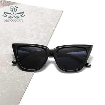 D&T 2020 Nova Mačka Oči, sončna Očala Ženske Moški Modni Luxury Letnik Cateye Barve Objektiv PC Okvir Seksi Stranka, Črna sončna Očala UV400