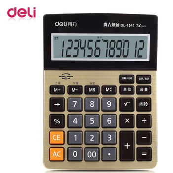 Deli 1pcs kalkulator namizni Tiskovine 12 digital voice kalkulator 1541A človeškega glasu urad Vroče Prodaja