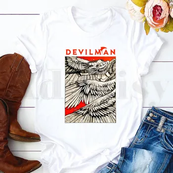 Devilman Crybaby Japonski Anime Hudič Človek Hip Hop Ženske T Shirt Harajuku Ženska T-shirt Kratek Rokav Poletje Tshirt Oblačila