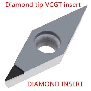 Diamant, ki se Odlagajo vstavi VBMT160412 VNGA1604 VBMW 332 CNC stružnih orodij za aluminij baker akril Obdelavo