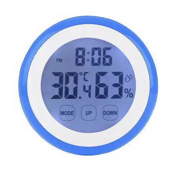 Digitalni Termometer Vlažnost Čas, Ure Otipljiva Steni Visi ABS W/ Nazaj magnet 90*90*26 mm Za Kopalnica Dom Dekoracija