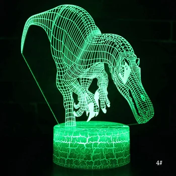 Dinozaver Lučka Lučka Noč Svetlobe Pegasus 3D USB LED Lučka 16 Barvno Nastavljive Dekorativne LED Dotik Otrok Svetlobe Samorog Lučka