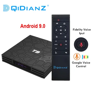 DQiDianZ T9 Android 9.0 Smart TV BOX 4GB 32GB WIFI 2.4 G Quad Core Set Top Box RK3318 Multimedijski Predvajalnik GLAS DALJAVO