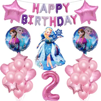Elsa Disney Zamrznjene Princesa Balone Helija, 32inch Število Baby Tuš Dekle Hoil Globos Rojstni Okraski Otroci Igrače